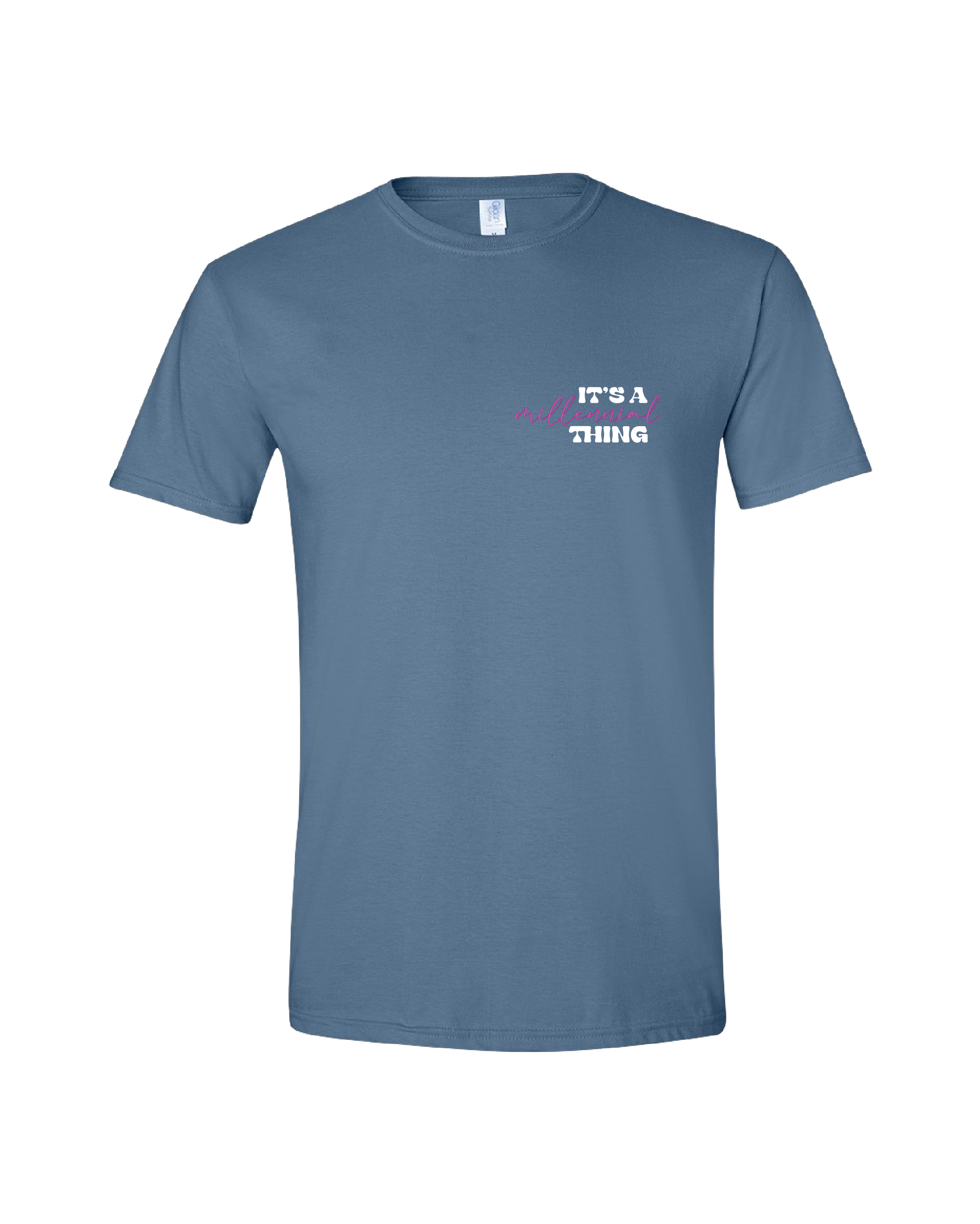 Indigo Blue Millennial Front T-Shirt