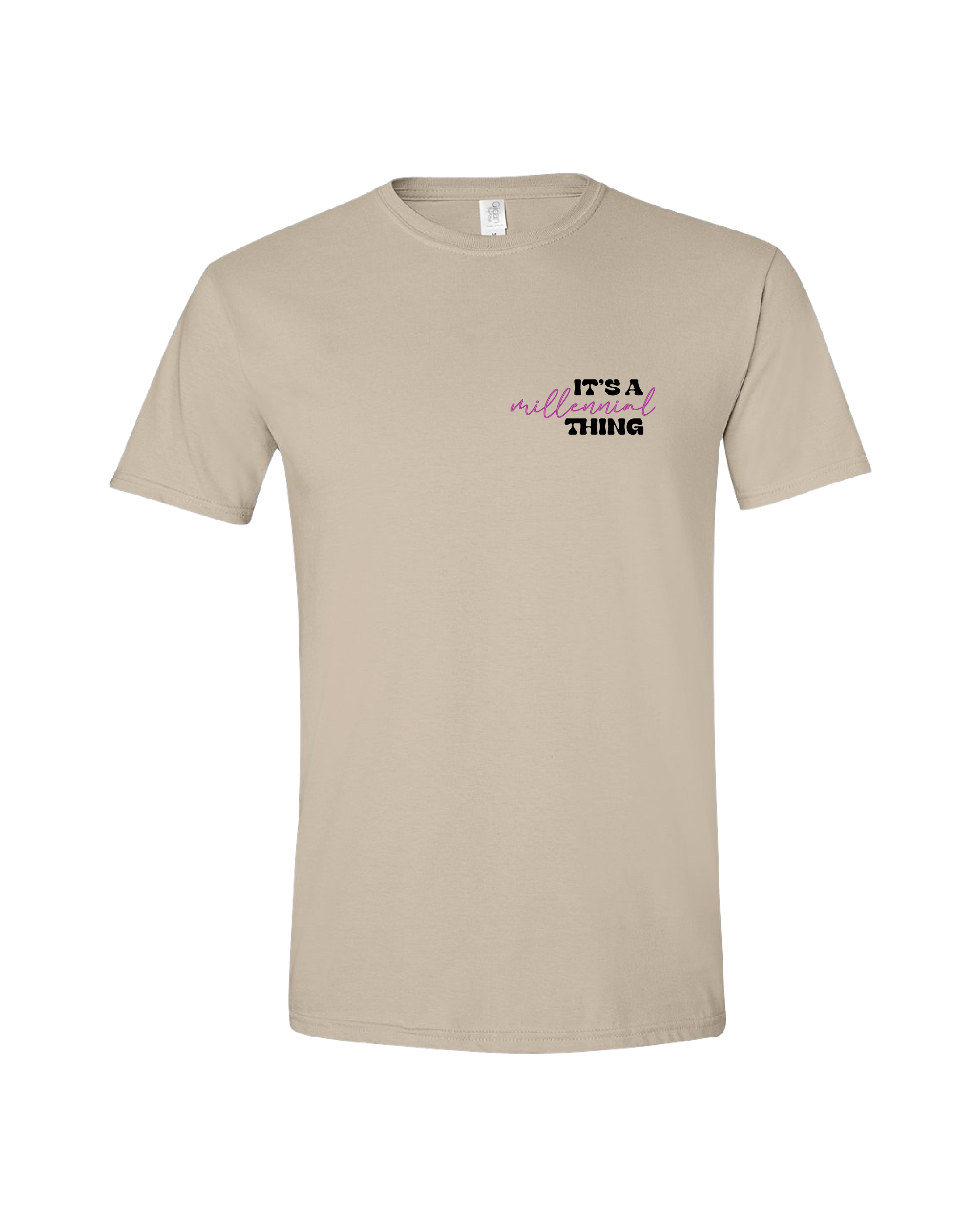 Sand Millennial Front T-Shirt