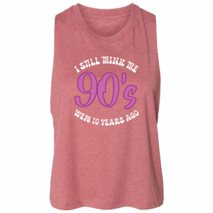 Heather Mauve 90's Cropped Tank Top