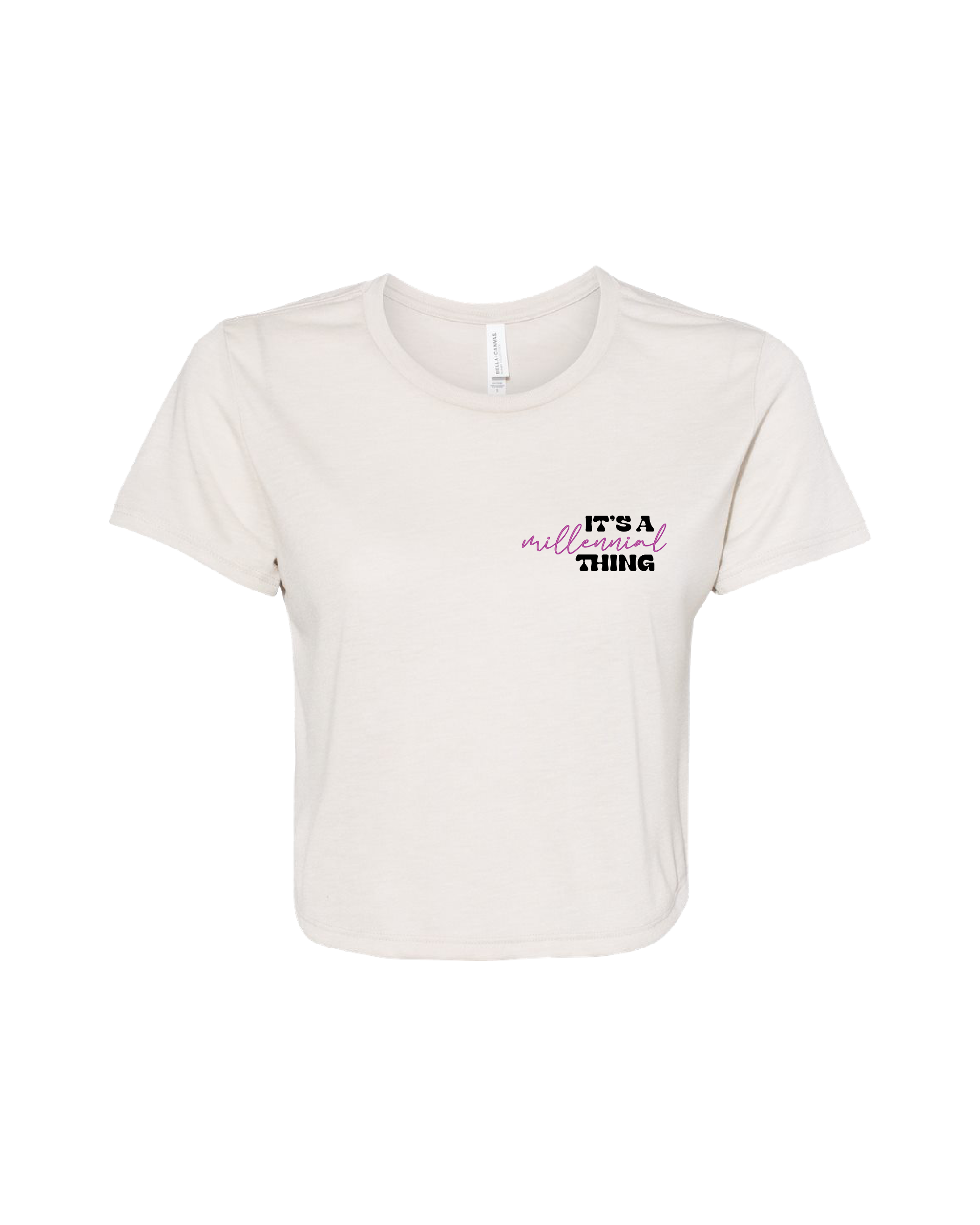 Heather Dust It's A Millennial Cropped T-Shirt
