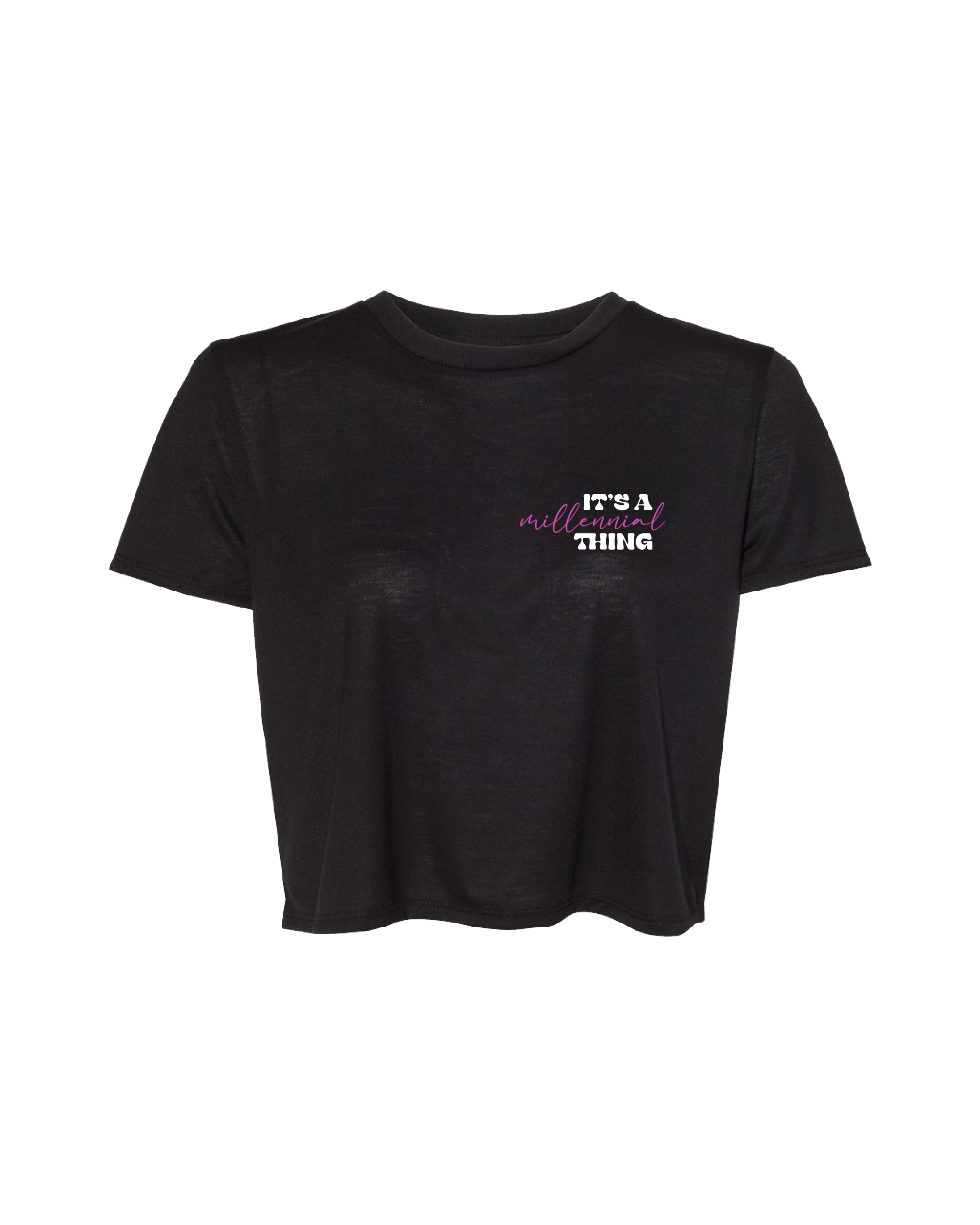 Black It's A Millennial Cropped T-Shirt