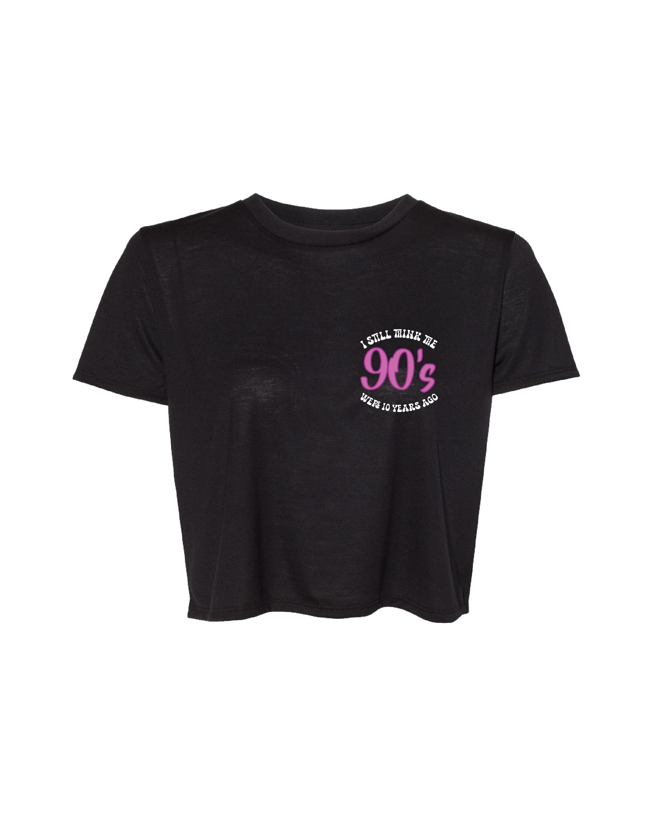 Black 90's Cropped T-Shirt